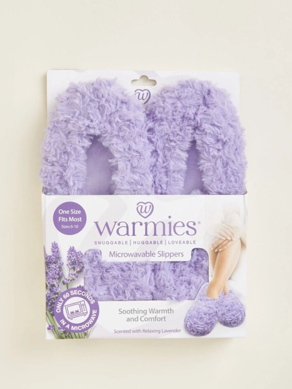 Warmies Curly Purple Microwavable Lavender Slippers